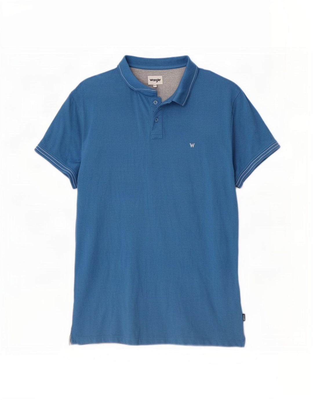 Wrangler Herren Poloshirt 2XL blau gestreift aus Baumwolle