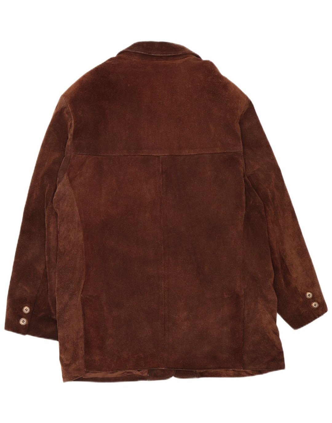 Vintage Damen Übergroße Windjacke UK 14 Mittelbraunes Leder