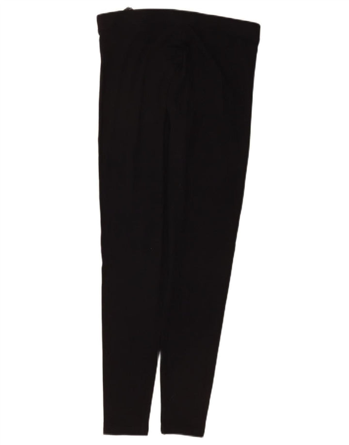 Marks & Spencer Womens Regular Leggings UK 12 Mittelschwarze Baumwolle