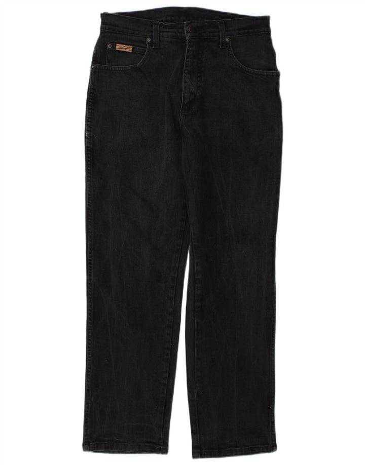 Wrangler Damen Texas Stretch Straight Jeans W32 L30 Graue Baumwolle