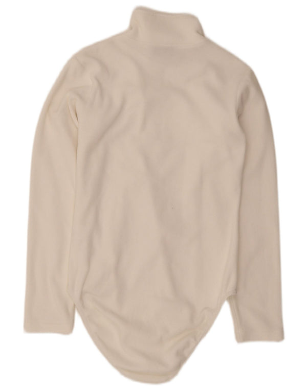 Fila Womens Long Sleeve Fleece Bodysuit UK 14 Medium White Polyester