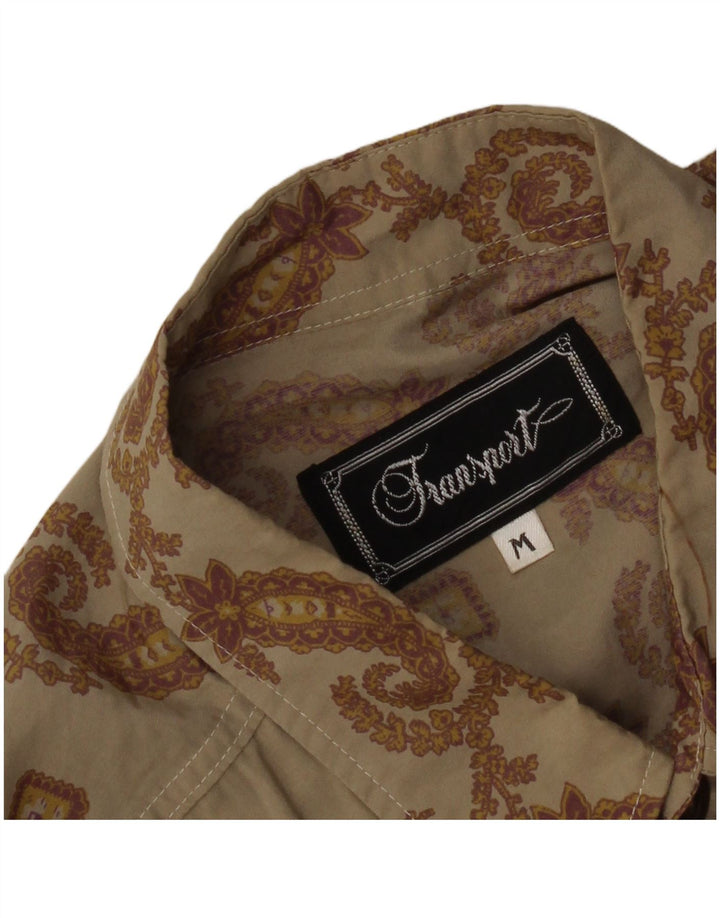Vintage Herrenhemd Medium Khaki Paisley