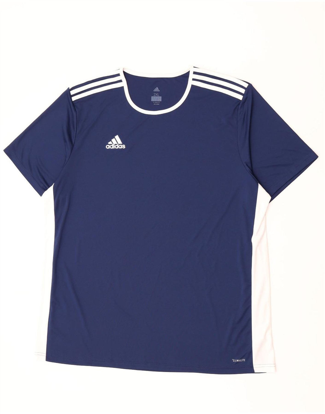 Adidas Herren Climalite T-Shirt Top 2XL Marineblau Colourblock Polyester