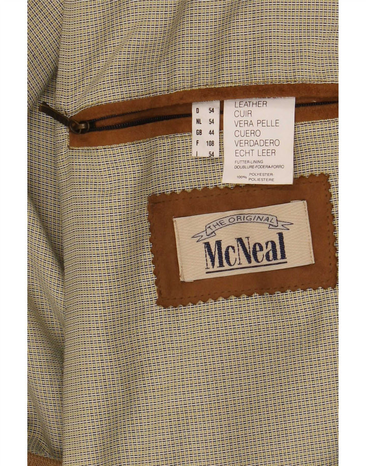 McNeal Herren Wildleder Bomberjacke UK 44 2XL Beige Leder