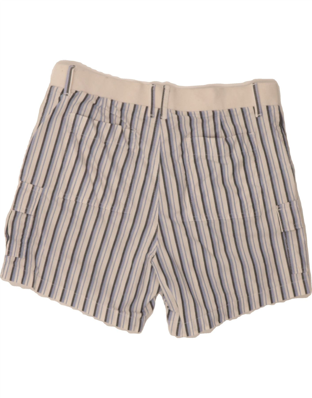 LEE Womens Mid Rise Regular Fit Cargo Shorts US 14 XL W38 Blue Striped Vintage Lee and Second-Hand Lee from Messina Hembry 