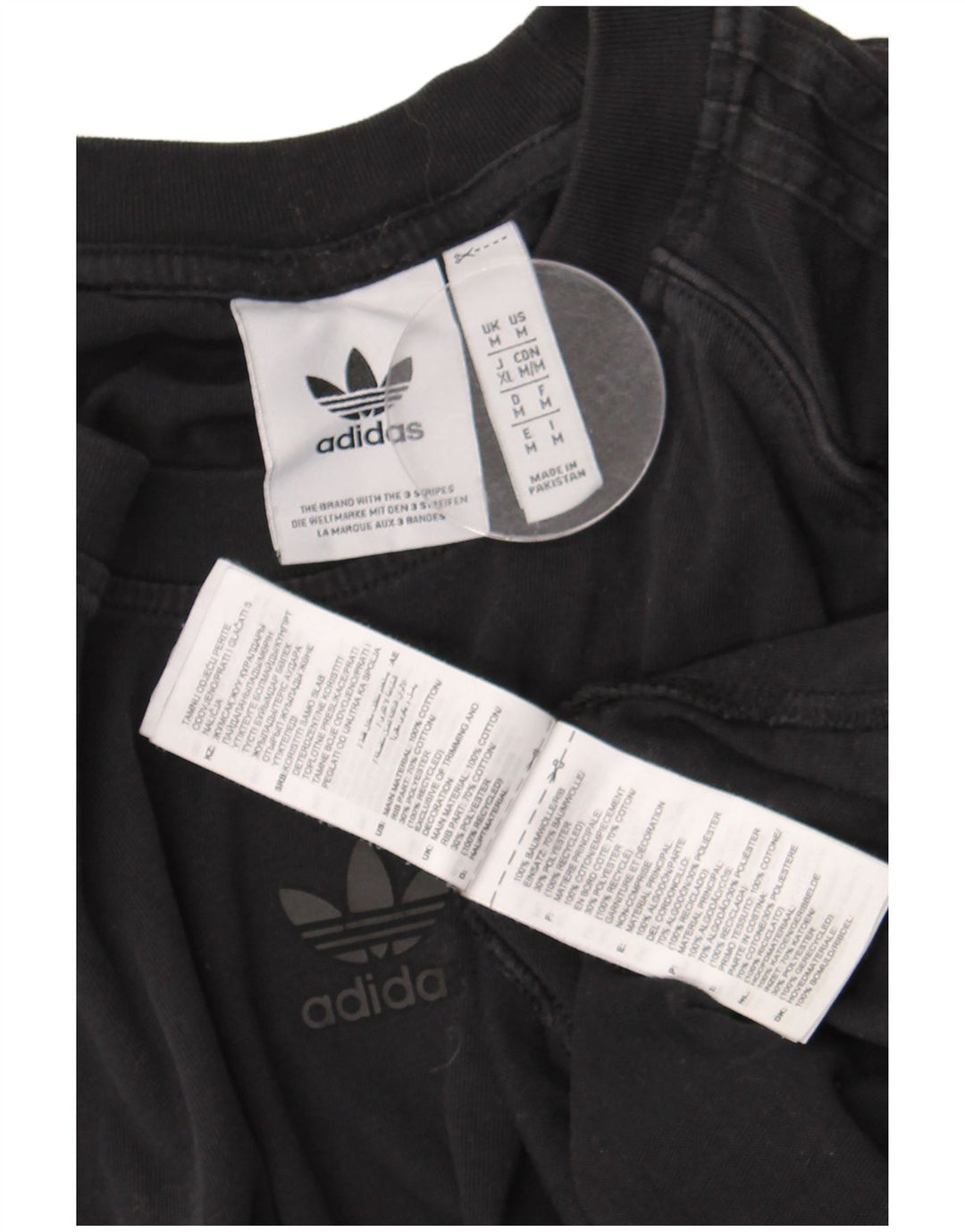 Adidas Herren T-Shirt Top Medium Schwarz Baumwolle