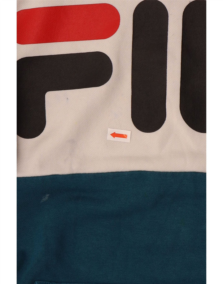 Fila Herren-Kapuzenpullover, klein, mehrfarbig, Colourblock-Baumwolle