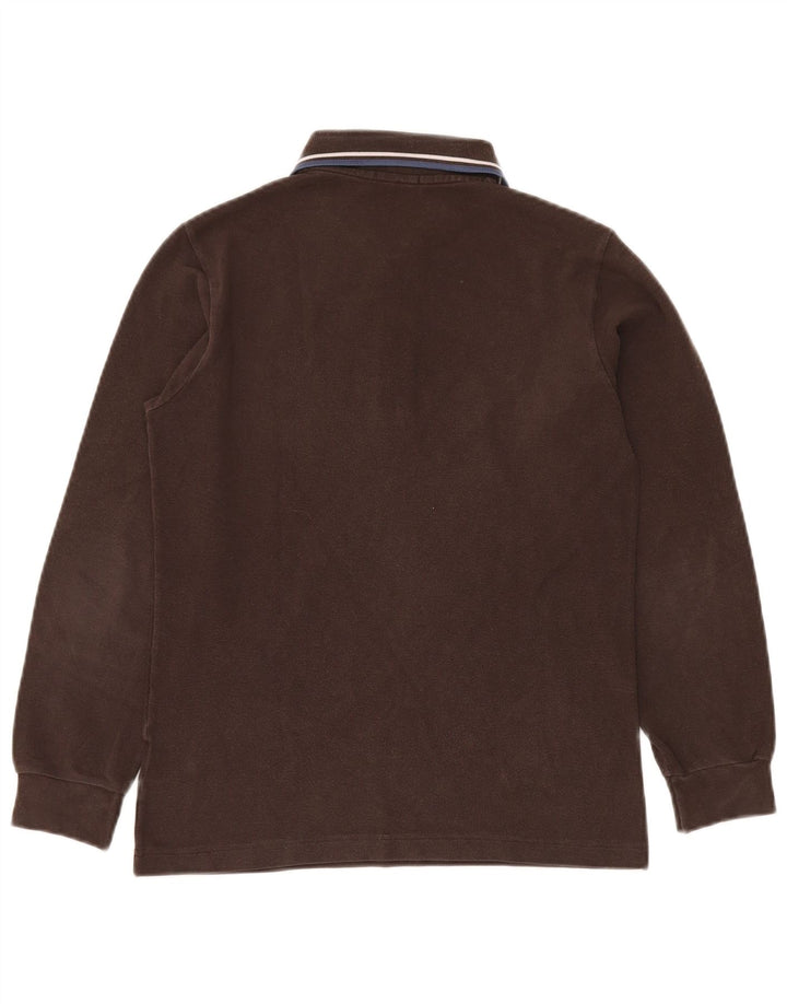 FRED PERRY Langarm-Poloshirt für Jungen, 13–14 Jahre, braune Baumwolle