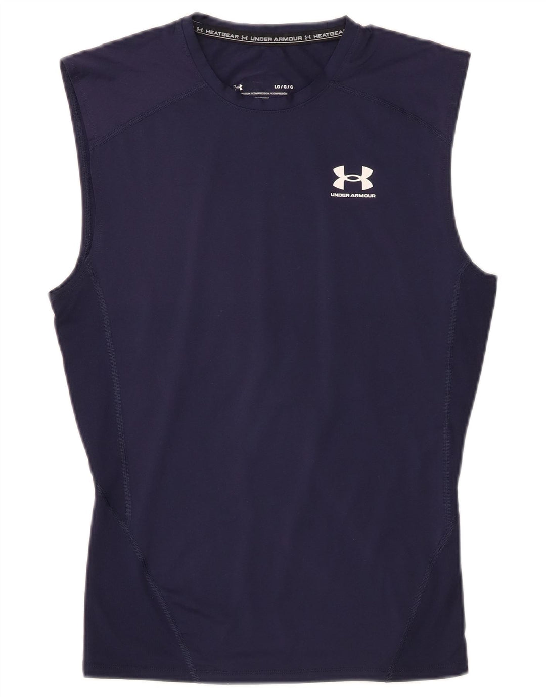 UNDER ARMOUR Damen Heat Gear Weste Top UK 14 Large Marineblau