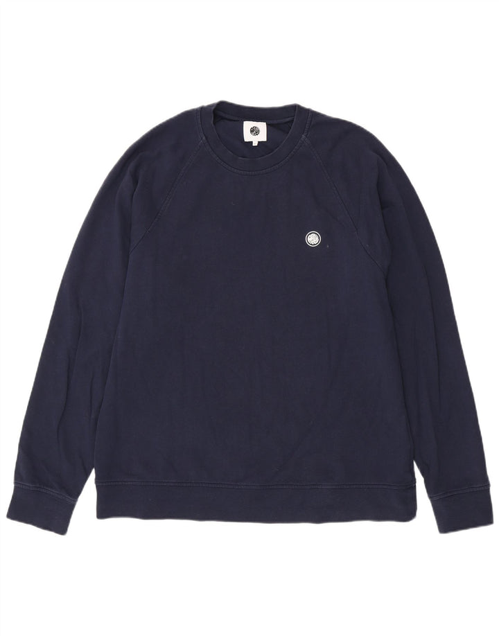 Pretty Green Herren-Sweatshirt-Pullover XL aus marineblauer Baumwolle