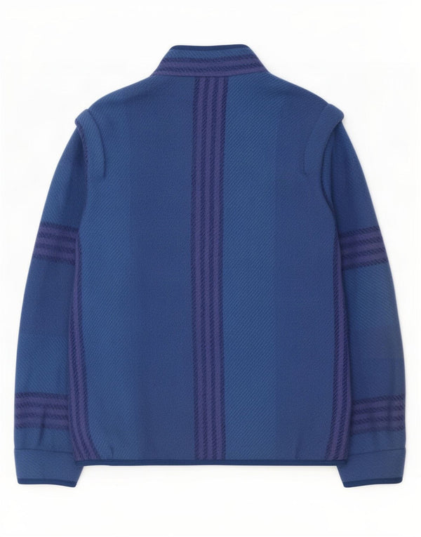 Björke Womens Riss Bomberjacke UK 14 Große blau gestreifte Wolle