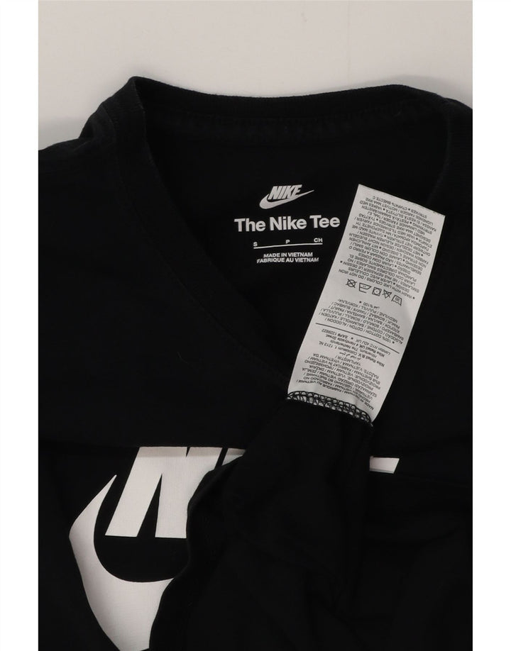NIKE Womens Graphic T-Shirt Top UK 10 Small Black Cotton Vintage Nike and Second-Hand Nike from Messina Hembry 