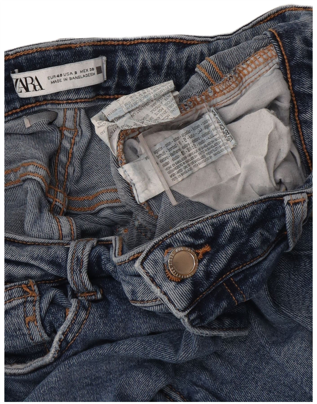 Zara Damen Skinny Jeans EU 40 Medium W30 L30 Blaue Baumwolle