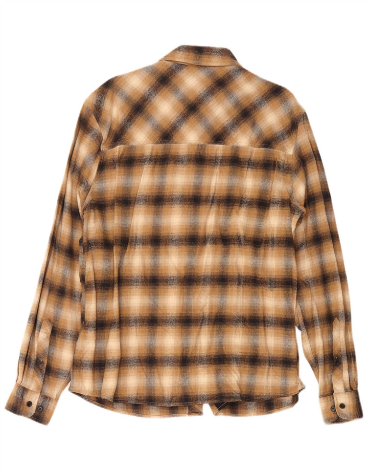 Montura Herren-Flanellhemd XL, braun kariert, Baumwolle