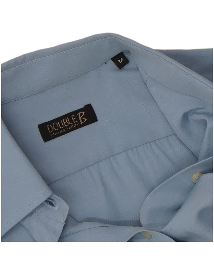 VINTAGE Damen Hemd UK 12 Mittelblau