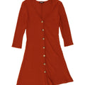 TERRANOVA Womens 3/4 Sleeve Jumper Dress UK 10 Small Brown Polyester Vintage Terranova and Second-Hand Terranova from Messina Hembry 