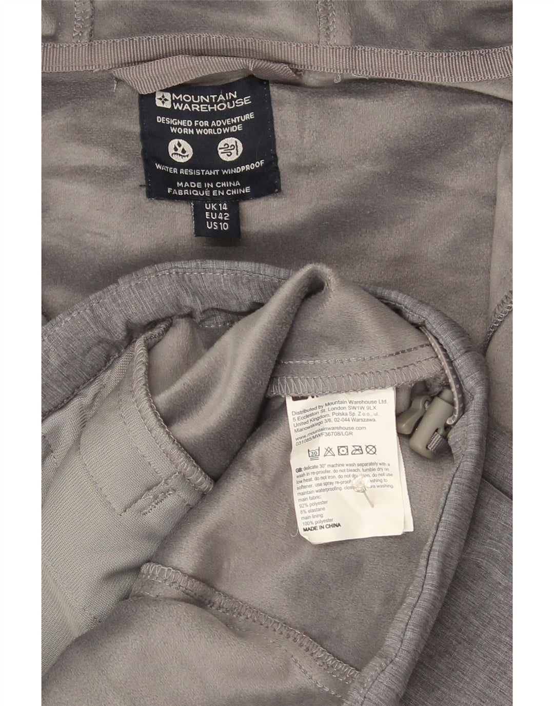 Mountain Warehouse Damen-Windbreakerjacke mit Kapuze, Gr. 14, Größe L, Grau