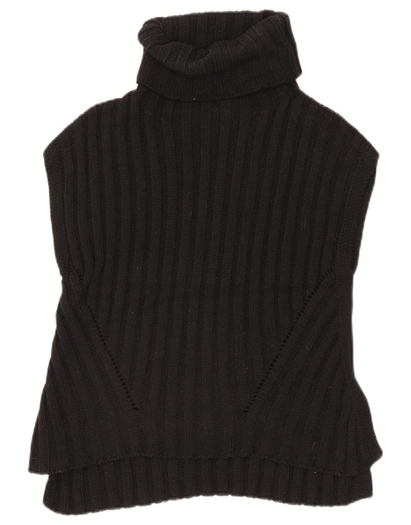 Zara Damen Weste Tank Top UK 10 Small Schwarz Polyester