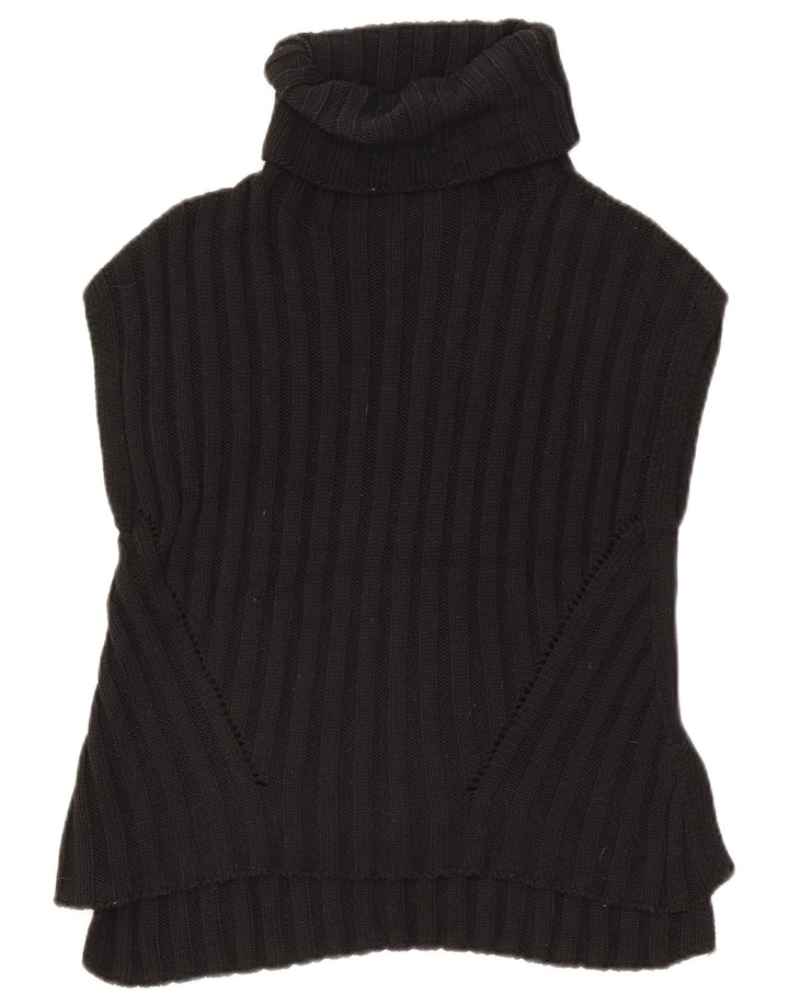 Zara Damen Weste Tank Top UK 10 Small Schwarz Polyester