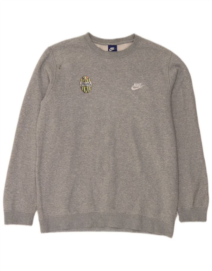 Nike Herren HELLAS VERONA Sweatshirt Pullover große grau gefleckte Baumwolle