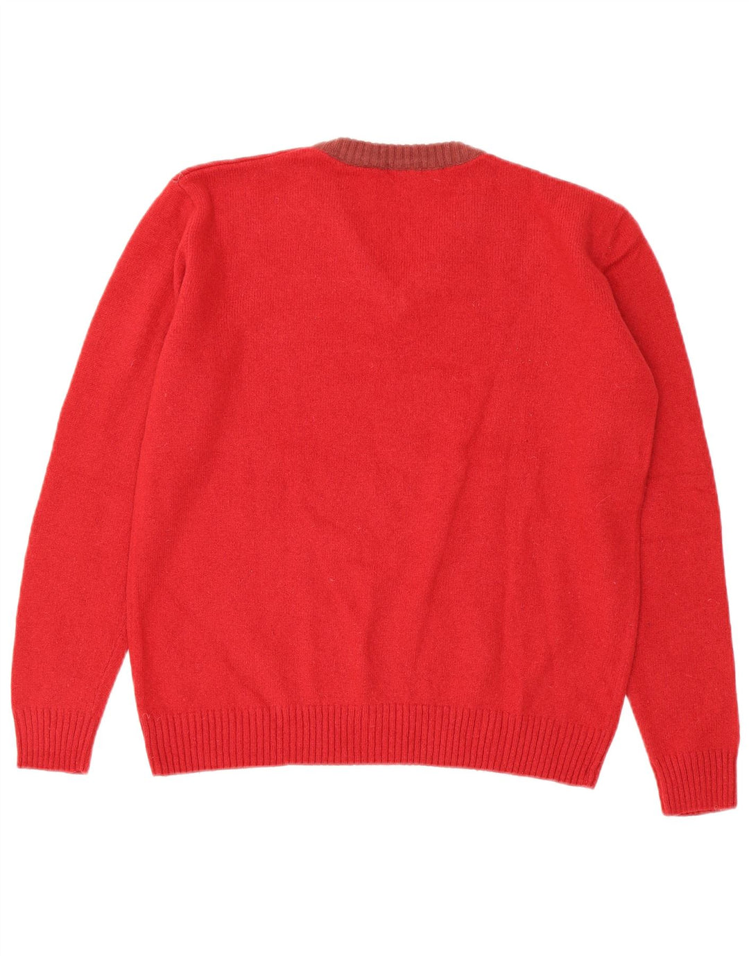 CARRERA Damen-Pullover mit V-Ausschnitt, UK 14, mittelrote Wolle