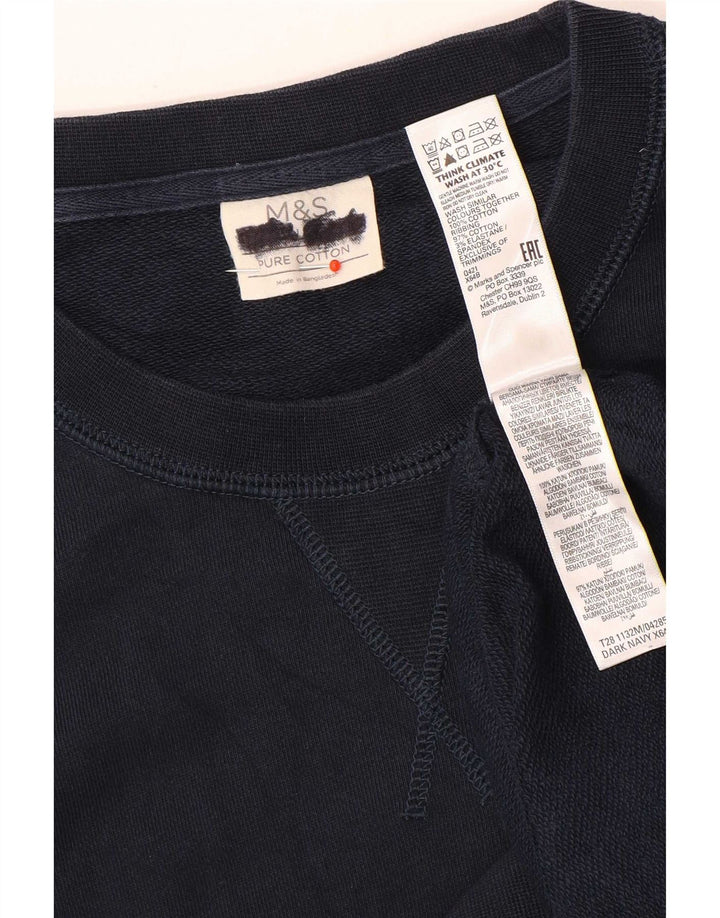 Marks & Spencer Herren-Sweatshirt, Pullover, groß, marineblau, Baumwolle