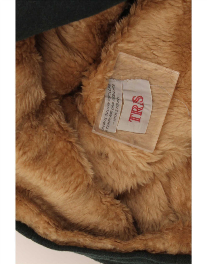 Tris Damen Sherpa-Mantel UK 12 Mittelgrün