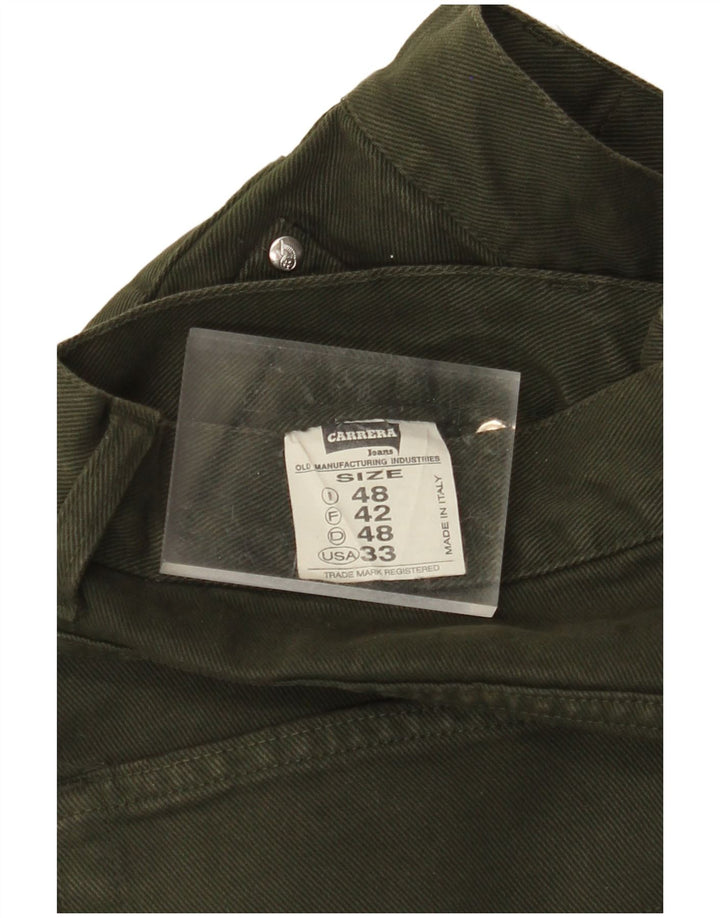 CARRERA Herren Straight Jeans IT 48 Medium W30 L31 Khaki Baumwolle