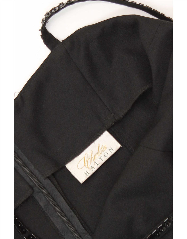 Charlotte Halton Mini-Neckholder-Kleid für Damen, UK 12, Mittelschwarz, Polyester