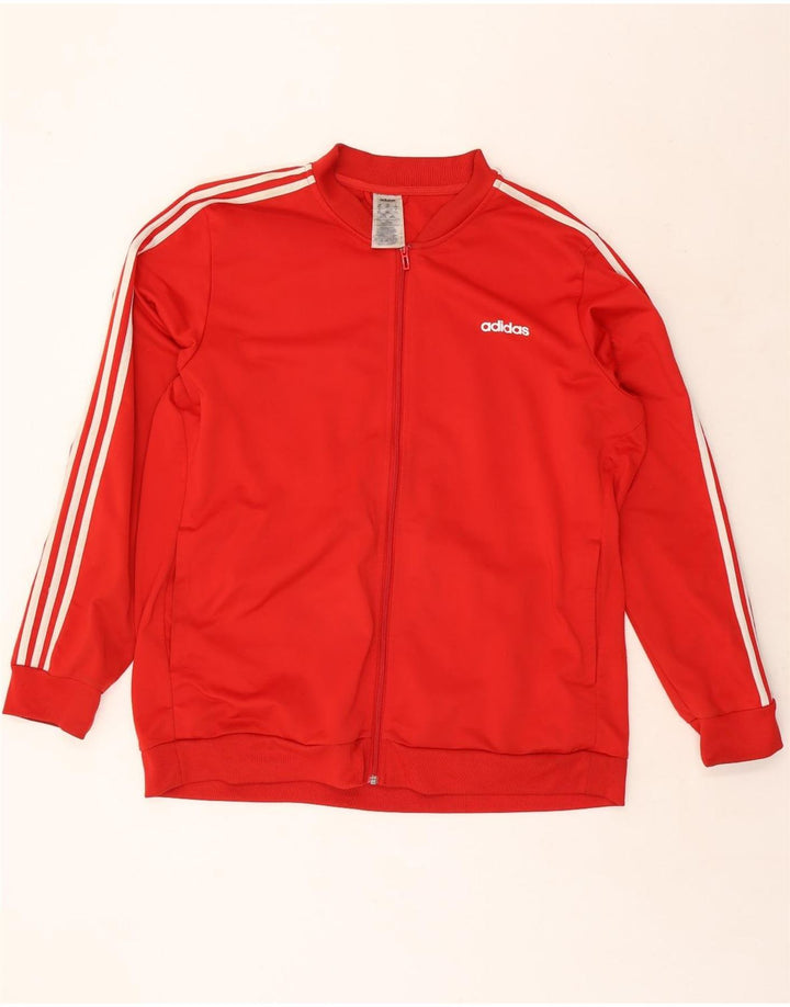 ADIDAS Herren Trainingsanzug Top Jacke 2XL Rot Polyester