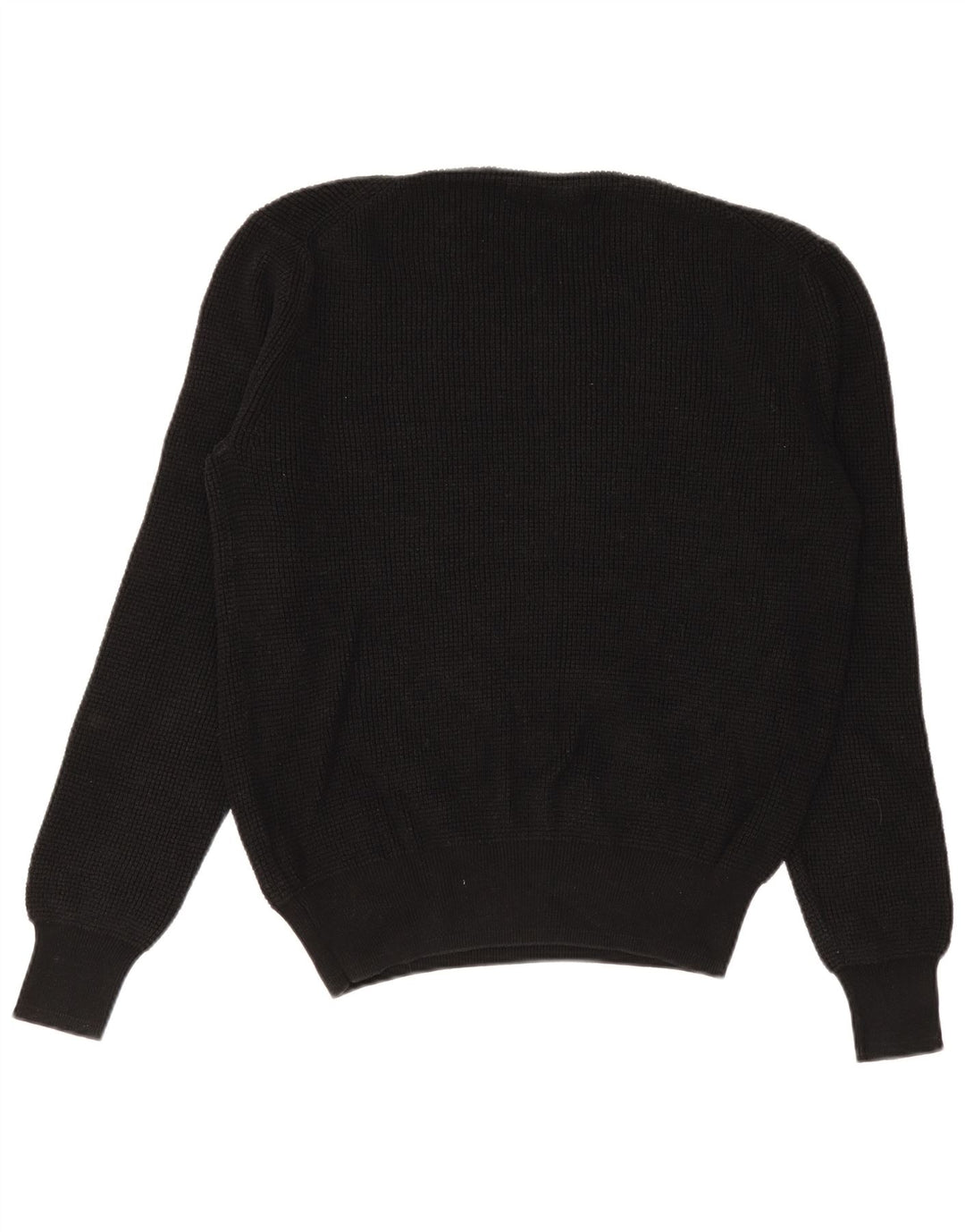 All Saints Herren-Pullover mit Rundhalsausschnitt, groß, aus schwarzer Baumwolle