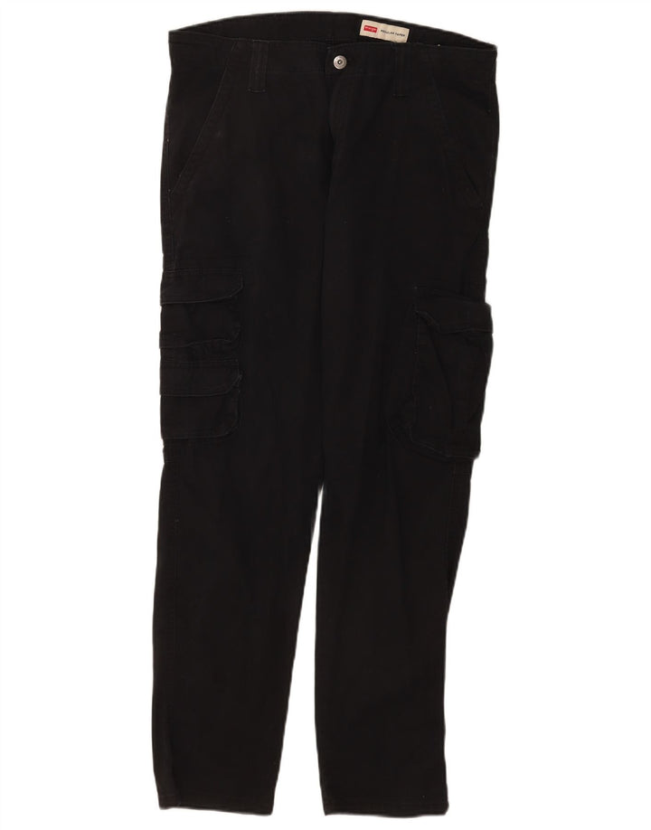 Wrangler Mens Regular Tapered Cargohose W32 L30 Schwarze Baumwolle