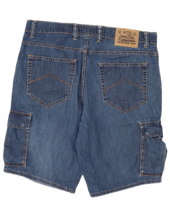 CARRERA Herren Cargo Denim Shorts W34 Große blaue Baumwolle