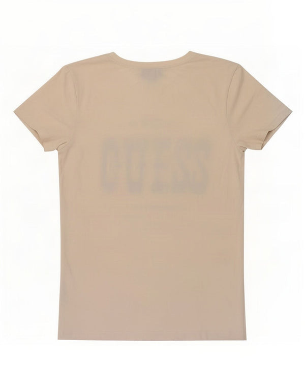 Guess Damen Grafik-T-Shirt-Oberteil UK 12 Medium Weiß