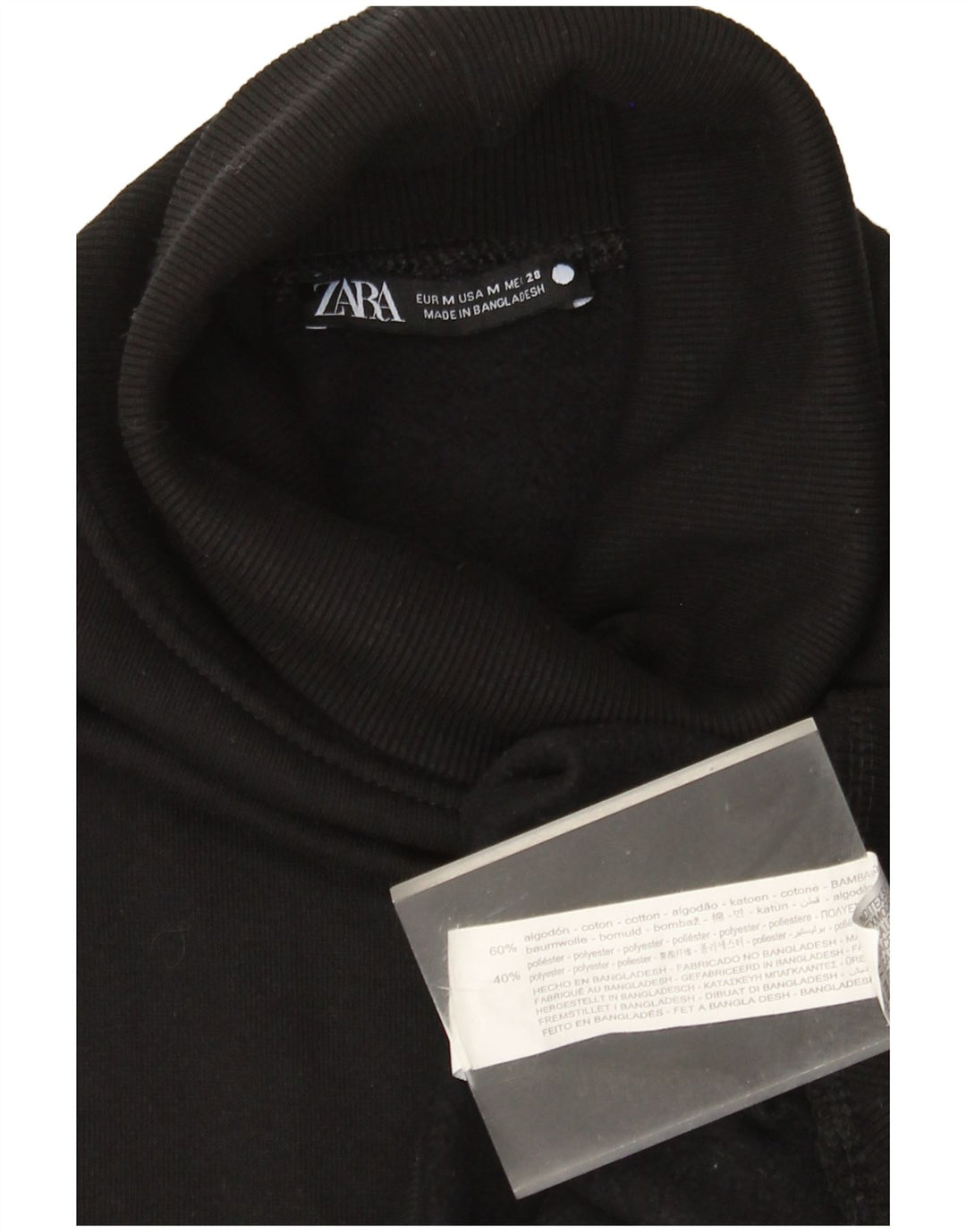Zara Damen-Pullover mit Rollkragen, Gr. 14, mittelschwarz, Baumwolle