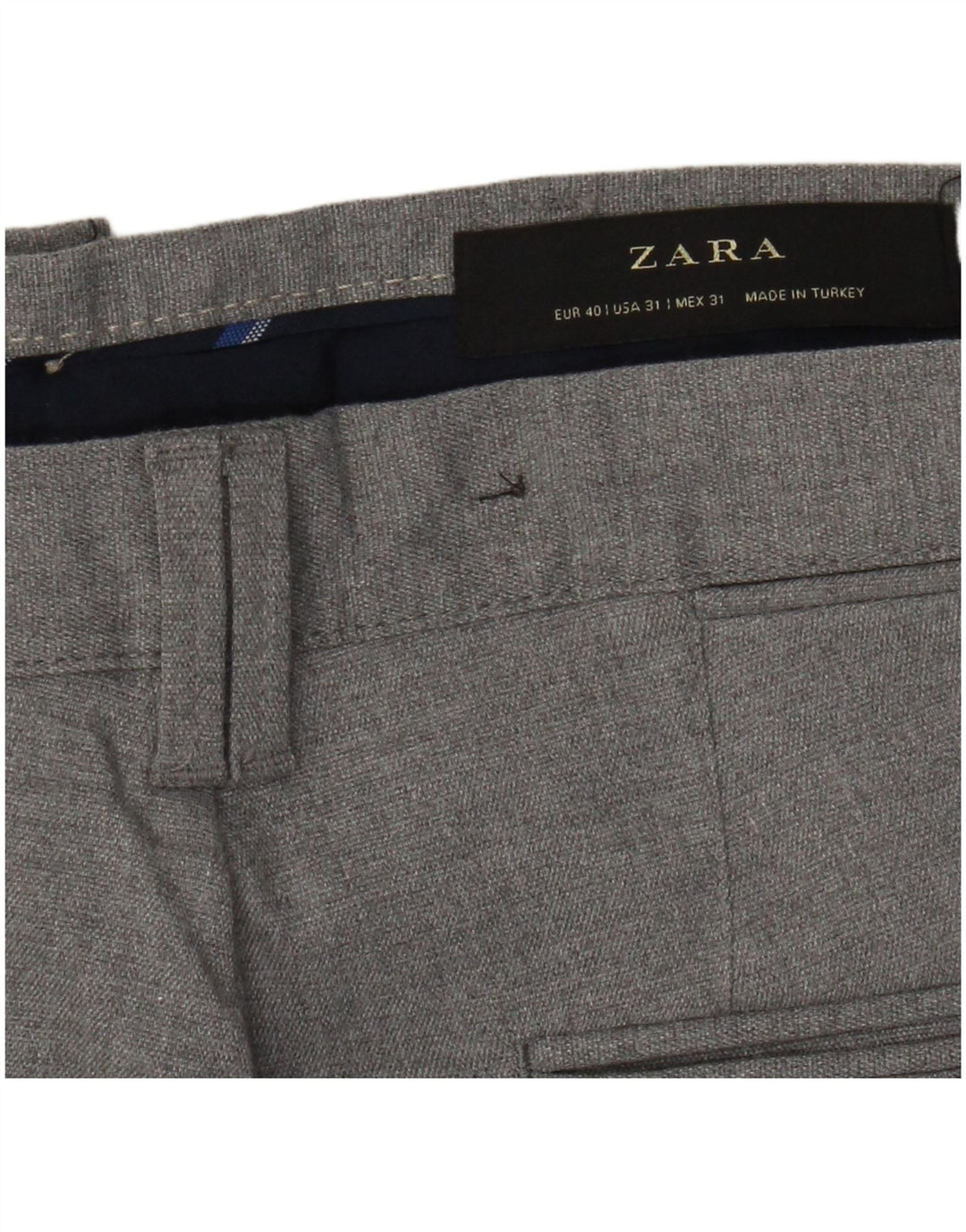 Zara Slim Chino-Hose für Herren, EU 40, M, W31, L28, Grau