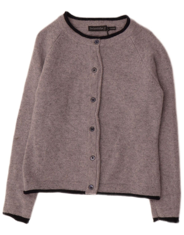 IRELANDS EYE Damen Crop Cardigan Pullover UK 18 XL Graue Wolle