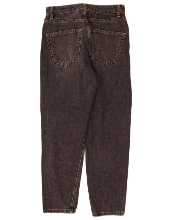 Topshop Damen Mom Tapered Jeans W26 L28 Graue Baumwolle