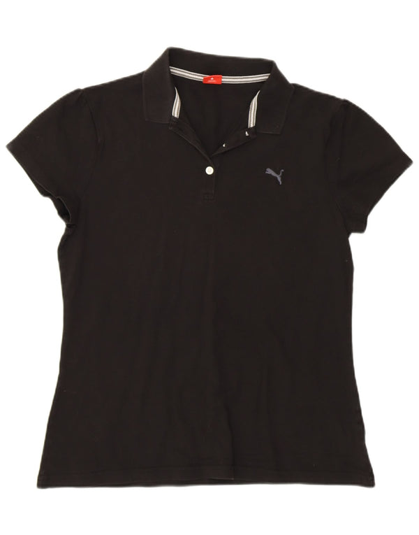 Puma Damen Poloshirt UK 14 Medium Schwarz