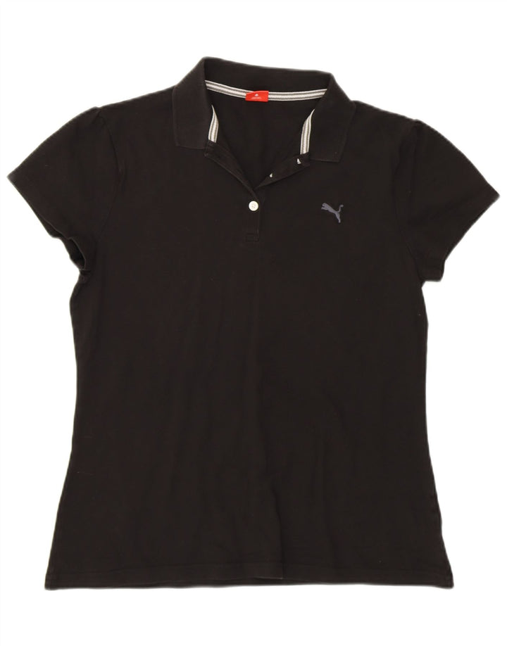 Puma Damen Poloshirt UK 14 Medium Schwarz