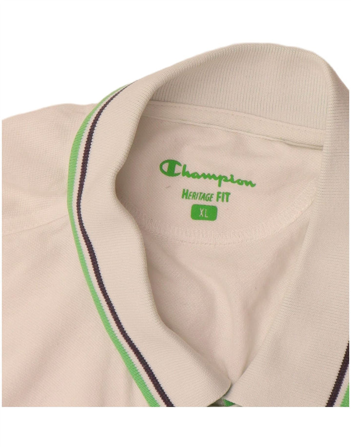 CHAMPION Herren Heritage Fit Poloshirt XL Weiß