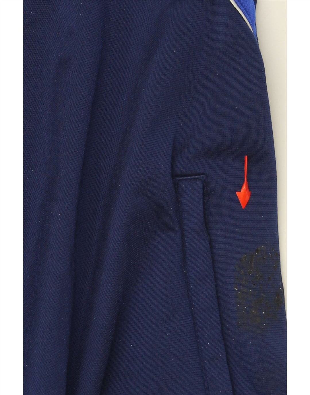 ADIDAS Mens Tracksuit Top Jacket UK 38/40 Medium Navy Blue Colourblock Vintage Adidas and Second-Hand Adidas from Messina Hembry 