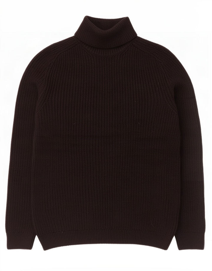 Zara Herren-Rollkragenpullover aus mittelschwarzer Baumwolle
