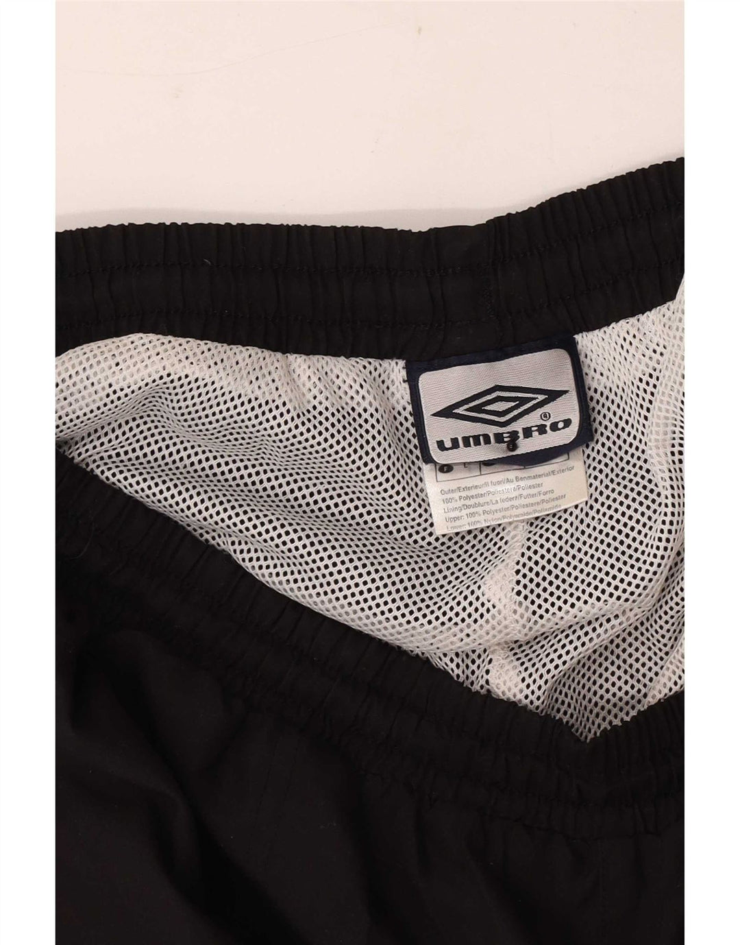 Umbro Herren-Bermuda-Sportshorts, großes schwarzes Polyester
