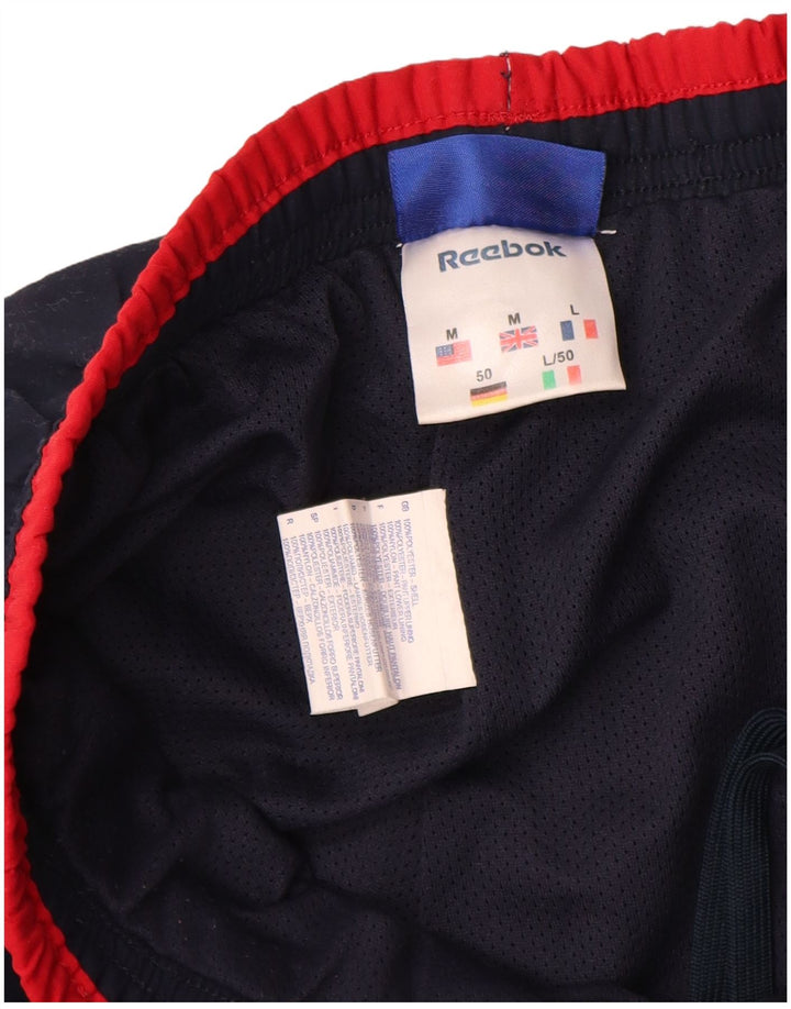 Reebok Herren-Trainingshose, Jogginghose, Mittelblau, Farbblock