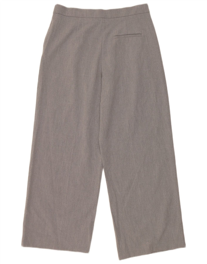 ZARA Damen Chino-Hose mit Pegged, mittelgroß, W30, L28, grau, Polyester