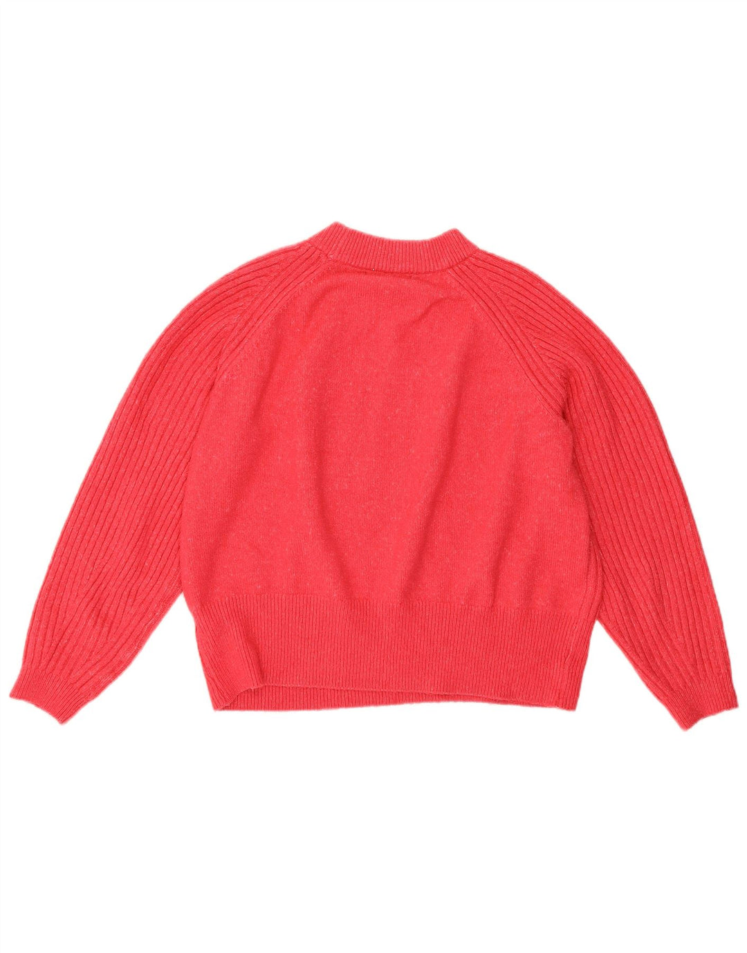 Marks & Spencer Damen Crop Pullover mit Rundhalsausschnitt, UK 14, Mittelrosa