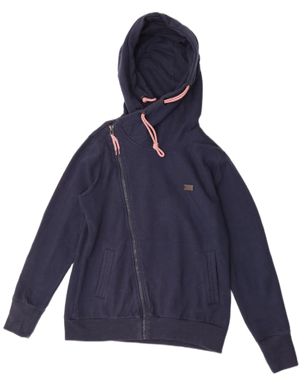 Kappa Womens Zip Hoodie Pullover UK 20 2XL Marineblau Baumwolle Sport