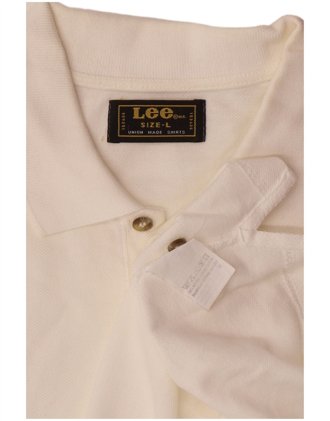 LEE Herren-Poloshirt, groß, weiße Baumwolle