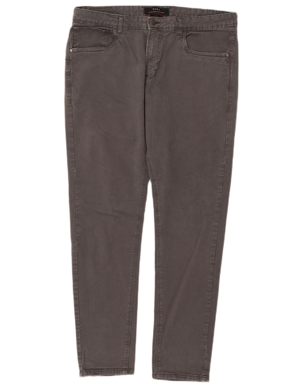 Zara Herren Slim Jeans EU 44 Large W34 L29 Graue Baumwolle